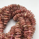 rhodochrosite faceted rondelle beads