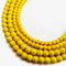 Yellow Howlite Turquoise Smooth Round Beads 4mm 6mm 8mm 10mm 12mm 15.5" Strand