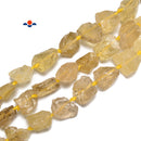 Lemon Quartz Rough Nugget Chunks Beads SIze 20-30mm 15.5'' Strand