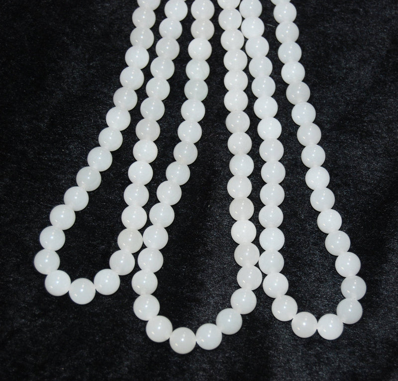 6.5mm White Jade Beads • Ilona Biggins Beads & Pearls 6.5mm White Jade Beads • Ilona Biggins Beads & Pearls