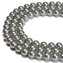 Blue Gray Shell Pearl Smooth Round Beads Size 4mm 6mm 8mm 10mm 15.5'' Strand