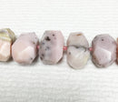 natural pink opal faceted nugget chunk beads