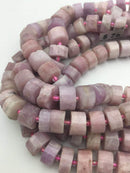 natural kunzite faceted rondelle wheel Discs beads