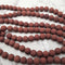 large hole red poppy jasper matte round beads