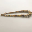 natural crazy agate graduated smooth rondelle beads
