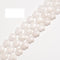 White Jade Flower Shape Beads 15mm 15.5" Strand