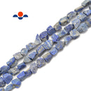 Natural Lapis Rough Nugget Chunks Side Drill Beads Apprix 9-10mm 15.5" Strand