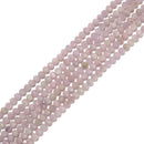 Natural Kunzite Faceted Round Beads Size 4mm 15.5'' Strand