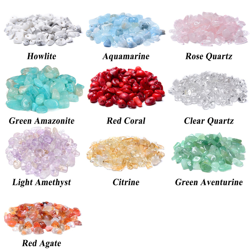 Passion Assorted Gemstone Drilled Chips Beads 7-8mm Box Set for Jewelry Making