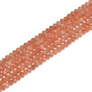 Natural Sunstone Faceted Pumkin Shape Beads Size 3x4mm 15.5'' Strand