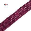 Natural Ruby Faceted Rondelle Beads Size 2x3mm 15.5" Strand