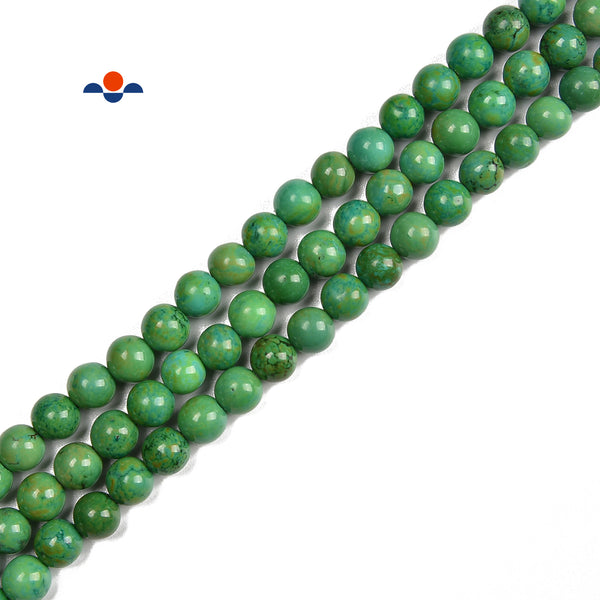 Green Turquoise Smooth Round Beads 3mm 6mm 8mm 10mm 12mm 15.5" Strand