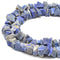 Lapis Rough Nugget Chunks Center Drill Beads Approx 6x18mm 15.5" Strand