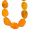 Yellow Agate Flat Oval Shape Beads Size 30x40mm 15.5'' Strand