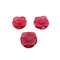 Red Bamboo Coral Hand Carved Rose Flower Pendant Approx 30mm Sold Per Piece