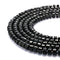 black tourmaline faceted rondelle wheel Discs beads