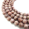 natural dark kunzite smooth round beads