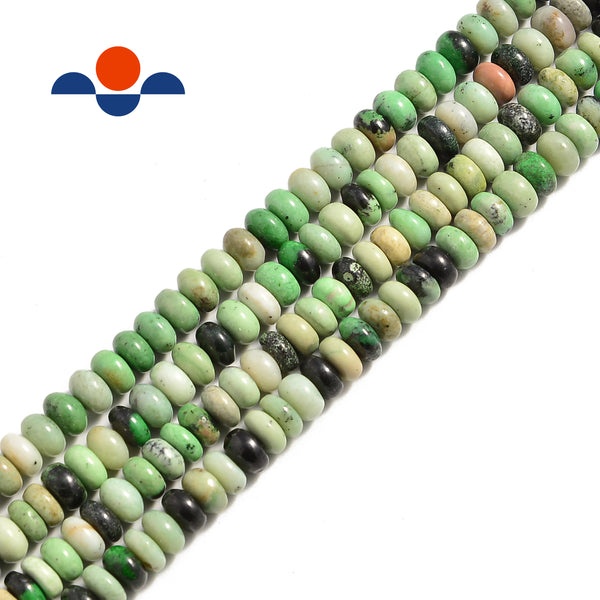 hydrogrossular garnet smooth rondelle beads 
