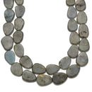 Labradorite Matte Flat Irregular Teardrop Beads Size 15x20mm 15.5'' Strand