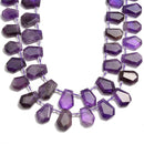 amethyst faceted trapezoid shape beads