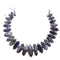 Amethyst Teeth Graduated Center Drill Faceted Points Beads 25-40mm 15.5"Strand