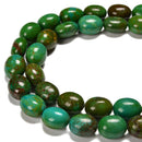 Dark Green Turquoise Round Oval Beads Size 13x16mm 15.5'' Strand