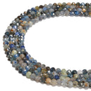 Natural Multi Color Kyanite Faceted Round Beads Size 4mm 15.5'' Strand