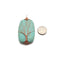 Green Howlite Turquoise Tree Pendant Copper Wire Wrap Rectangle 30x52mm Sold Per Piece