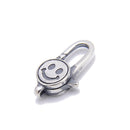 925 Sterling Silver Anti-Silver Color Smiley Clasp Size 7x16.5mm 2 Pcs Per Bag