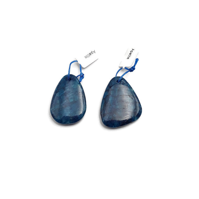 blue apatite pendant teardrop or irregular shape 