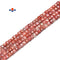Natural Carnelian Faceted Dice Cube Beads Size 4mm 15.5" Strand