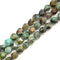 2.0mm Large Hole African Turquoise Faceted Star Cut Beads Size 8mm 8'' Strand