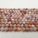pink opal faceted star cut beads