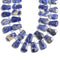 sodalite graduated faceted trapezoid beads 