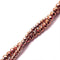 copper plated hematite faceted smooth rondelle beads 