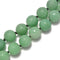 2.0mm Hole Natural Green Aventurine Carved Round Beads Size 18mm 8'' Strand