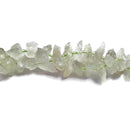 light green quartz center drill rough points beads