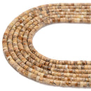 Natural Picture Jasper Heishi Disc Beads Size 2x4mm 15.5'' Strand