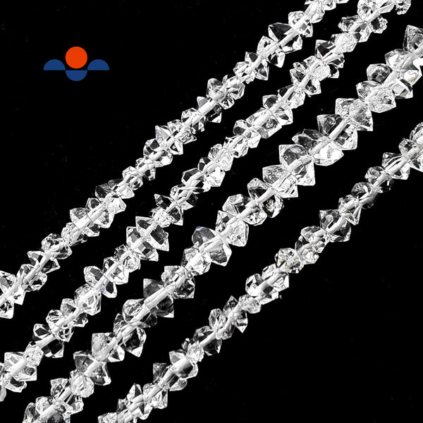 High Grade Clear Herkimer Diamond Quartz Beads Size 4mm 6mm 7mm 8mm 16" Strand