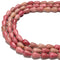 Pink Petrified Rhodonite Teardrop Shape Beads Size 6x9mm 8x12mm 15.5'' Strand