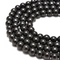 2.0mm Large Hole Shungite Smooth Round Beads Size 6mm 8mm 10mm 15.5'' per Strand