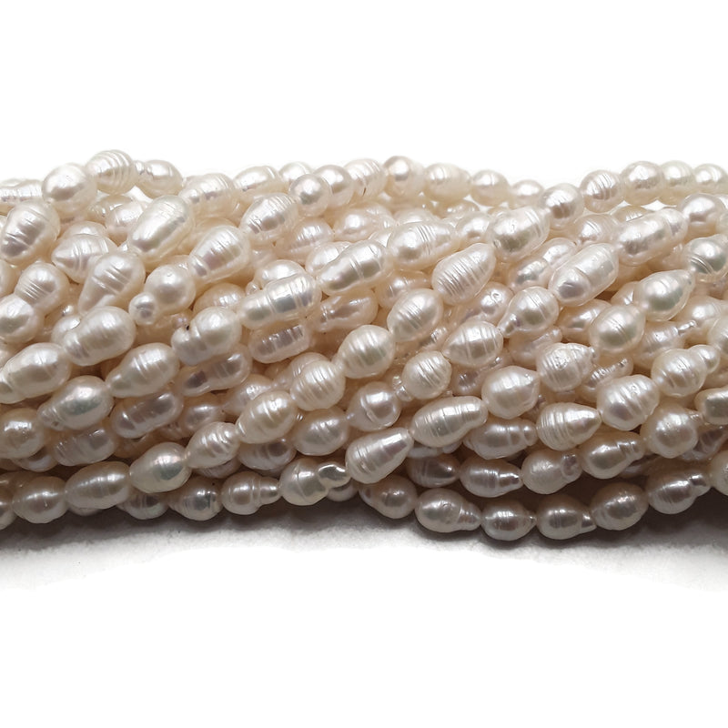 Fresh Water Akoya Pearl Baroque Beads Size 5x6mm 5x8mm 15'' Strand