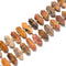 Crazy Agate Graduated Center Drill Faceted Points Size 13-30mm 15.5" Strand