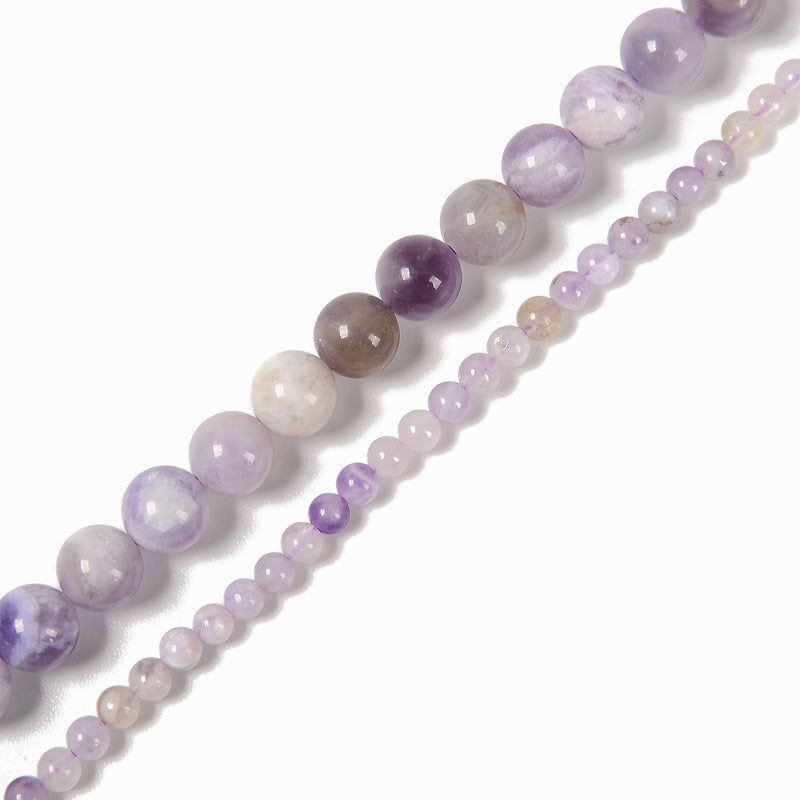 Natural Multi Color Lavender Jade Smooth Round Beads Size 4mm 6mm 8mm 10mm 15.5'' Strand