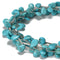 Blue Turquoise Teardrop Shape Beads Size 9x11mm 15.5'' Strand