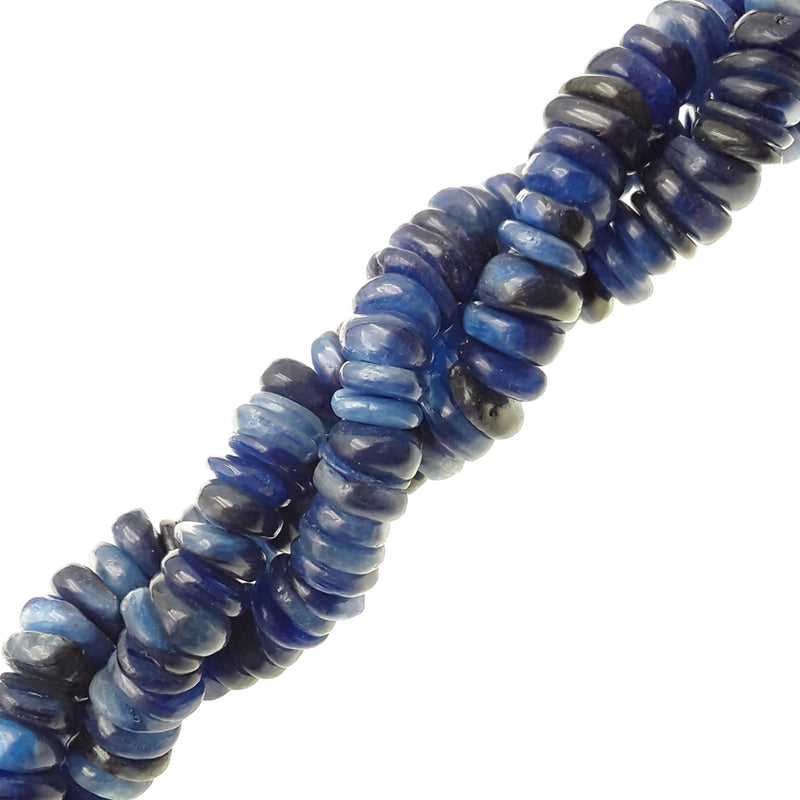 natural kyanite irregular smooth rondelle discs beads