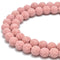 light pink natural lava round beads
