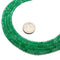 Green Agate Faceted Rondelle Beads 3x4mm 15.5" Strand