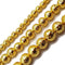 Bright Gold Electroplated Lava Rock Stone Beads Size 6mm 8mm 10mm 15.5" Strand