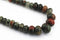 african bloodstone graduated smooth rondelle beads